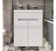 Тумба с раковиной DIWO Коломна 60 напольная, глянцевая белая