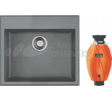 Комплект Мойка Omoikiri Tedori 57-GR leningrad grey + Измельчитель Nagare 1000