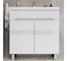 Тумба с раковиной DIWO Коломна 80 напольная, глянцевая белая