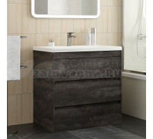 Тумба с раковиной Art&Max Family-M 75 напольная, iron stone