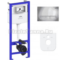 Система инсталляции для унитазов Lavinia Boho RelFix 77010002 4 в 1 с кнопкой смыва, глянцевый хром