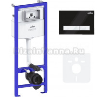 Система инсталляции для унитазов Lavinia Boho RelFix 77010016 4 в 1 с кнопкой смыва, белый, черный