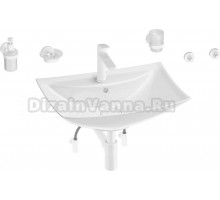 Комплект Wellsee Cerulean 201006755 глянцевый белый, матовый белый, 9 в 1