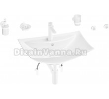 Комплект Wellsee Cerulean 201006760 глянцевый белый, матовый белый, 9 в 1