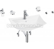 Комплект Wellsee Cerulean 201006781 глянцевый белый, хром, 9 в 1