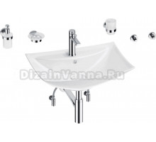 Комплект Wellsee Cerulean 201006786 глянцевый белый, хром, 9 в 1