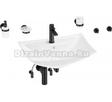 Комплект Wellsee Cerulean 201006797 глянцевый белый, матовый черный, 9 в 1