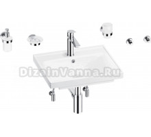 Комплект Wellsee FreeDom 201006801 глянцевый белый, хром, 9 в 1