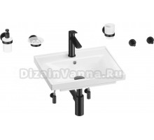 Комплект Wellsee FreeDom 201006802 глянцевый белый, матовый черный, 9 в 1