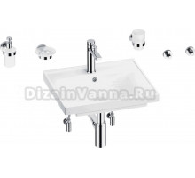 Комплект Wellsee FreeDom 201006806 глянцевый белый, хром, 9 в 1