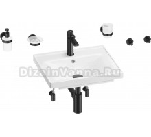 Комплект Wellsee FreeDom 201006807 глянцевый белый, матовый черный, 9 в 1