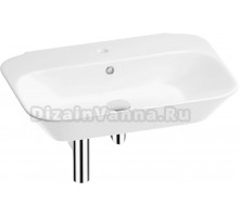 Накладная раковина Wellsee Eclatant 201001746 65, с сифоном и донным клапаном, глянцевый белый, хром