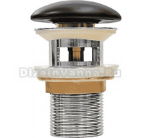 Донный клапан для раковины Milleau PD1 PD1MB/WO с переливом, click-clack, матовый черный