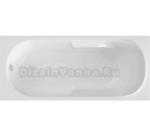 Акриловая ванна Berges Lumbo 050006 170x75 см, пристенная, белая, с каркасом