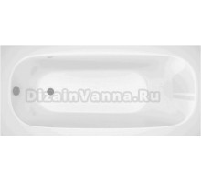 Акриловая ванна Berges Nelu 050024 180x80 см, пристенная, белая, с каркасом