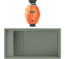 Комплект Мойка Omoikiri Kinaru 86-U/I wind green + Измельчитель Nagare 500
