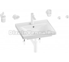 Комплект Wellsee FreeDom 201006840 глянцевый белый, матовый белый, 9 в 1