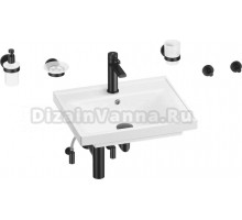 Комплект Wellsee FreeDom 201006847 глянцевый белый, матовый черный, 9 в 1