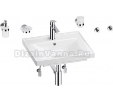 Комплект Wellsee FreeDom 201006851 глянцевый белый, хром, 9 в 1