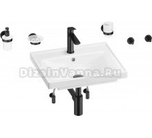 Комплект Wellsee FreeDom 201006852 глянцевый белый, матовый черный, 9 в 1