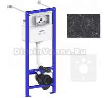 Система инсталляции для унитазов Lavinia Boho RelFix 77020038 4 в 1 с кнопкой смыва, черный мрамор