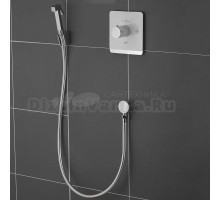 Гигиенический душ Rose R105C со смесителем, С ВНУТРЕННЕЙ ЧАСТЬЮ, белый, хром