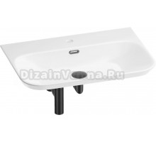 Накладная раковина Wellsee Eclatant 2.0 201001772 65, с сифоном и донным клапаном, глянцевый белый, матовый черный