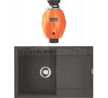 Комплект Мойка Omoikiri Daisen 78T-PL платина + Измельчитель Nagare 500