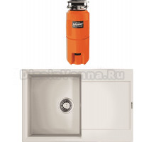 Комплект Мойка Omoikiri Daisen 78T-WH белая + Измельчитель Nagare slim 1250
