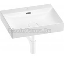 Накладная раковина Wellsee DeSire 201001780 55, с сифоном и выпуском, глянцевый белый, матовый белый