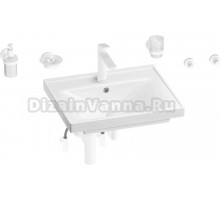 Комплект Wellsee FreeDom 201006895 глянцевый белый, матовый белый, 9 в 1