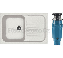 Комплект Мойка Dr. Gans Adel 780 серая + Измельчитель Paulmark Intenso I-400