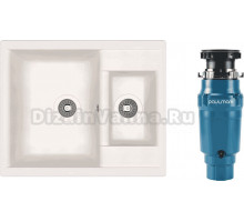 Комплект Мойка Dr. Gans Astra 620K белый + Измельчитель Paulmark Intenso I-400