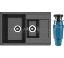 Комплект Мойка Dr. Gans Astra 760K черный + Измельчитель Paulmark Intenso I-400