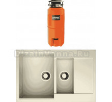 Комплект Мойка Omoikiri Daisen 78-2-BE ваниль + Измельчитель Nagare slim 900