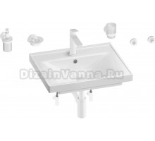 Комплект Wellsee FreeDom 201006905 глянцевый белый, матовый белый, 9 в 1