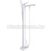 Напольный смеситель для ванны с душем Rose R1322F белый, хром