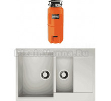 Комплект Мойка Omoikiri Daisen 78-2-PA пастила + Измельчитель Nagare slim 1250