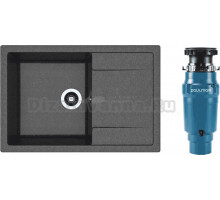 Комплект Мойка Dr. Gans Tekno 760 черный + Измельчитель Paulmark Intenso I-400