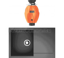 Комплект Мойка Omoikiri Daisen 78-BL черная + Измельчитель Nagare 500