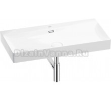 Накладная раковина Wellsee Bromance 201001816 90, с сифоном и выпуском, глянцевый белый, хром