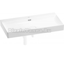 Накладная раковина Wellsee Bromance 201001825 90, с сифоном и выпуском, глянцевый белый, матовый белый