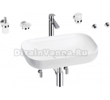 Комплект Wellsee Croquis 201005626 глянцевый белый, хром, 9 в 1