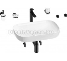 Комплект Wellsee Croquis 201005627 глянцевый белый, матовый черный, 9 в 1