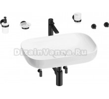 Комплект Wellsee Croquis 201005632 глянцевый белый, матовый черный, 9 в 1