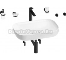 Комплект Wellsee Croquis 201005687 глянцевый белый, матовый черный, 9 в 1