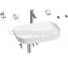 Комплект Wellsee Croquis 201005706 глянцевый белый, хром, 9 в 1