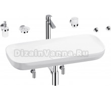 Комплект Wellsee Croquis 201005726 глянцевый белый, хром, 9 в 1