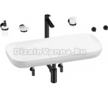 Комплект Wellsee Croquis 201005727 глянцевый белый, матовый черный, 9 в 1