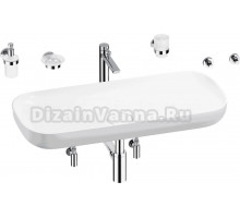 Комплект Wellsee Croquis 201005731 глянцевый белый, хром, 9 в 1